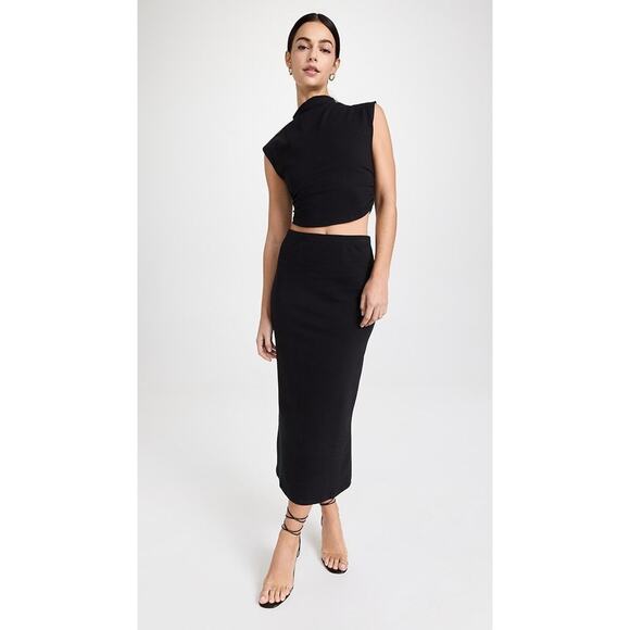 Reformation Black Two Piece Set Size Large Skirt and Tank - Picture 1 of 2